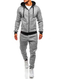 ZOGAA Plus Size Mens Sports Suit Casual Solid Streetwear Men Tracksuit 2 Piece Set Pants and Tops Gym Jogger Track Suit for Men