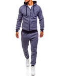 ZOGAA Plus Size Mens Sports Suit Casual Solid Streetwear Men Tracksuit 2 Piece Set Pants and Tops Gym Jogger Track Suit for Men