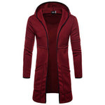 Mens New Style Autumn Winter Coat Warm  Trench New Fashion Long Overcoat Casual Solid Outwear Cardigan