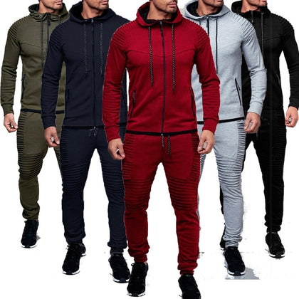 ZOGGA Fashion Jacket + pants Sportswear Men Tracksuit Hoodie Spring Autumn Men Brand Clothes Hoodies Mens Track Suit Set