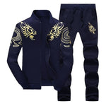 NIGRITY 2019 Mens 2/3-piece-set Sweatshirt+jacket+Pant Sports Wear Track Suit Gyms Pants Casual Men's Sports Suit Fitness sets