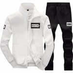 NIGRITY 2019 Mens 2/3-piece-set Sweatshirt+jacket+Pant Sports Wear Track Suit Gyms Pants Casual Men's Sports Suit Fitness sets