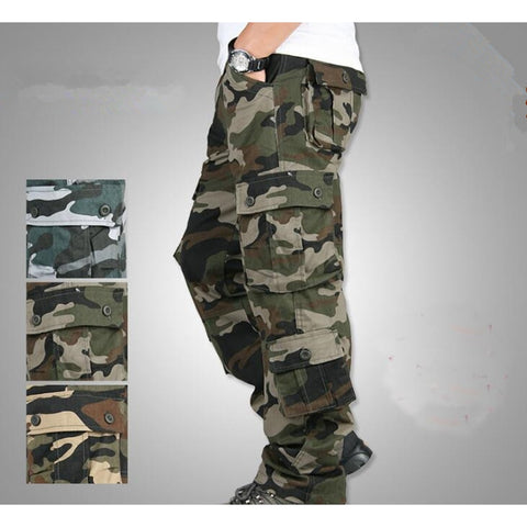 Camouflage Pants Men Casual Camo Cargo Trousers Hip Hop Joggers Streetwear Military Tactical Pants