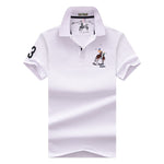 Men's POLO Shirts Brand Cotton Short Sleeve Camisas  solid embroidery Polo Summer Stand Collar Male Polo Shirt plus size S- 7XL