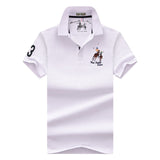 Men's POLO Shirts Brand Cotton Short Sleeve Camisas  solid embroidery Polo Summer Stand Collar Male Polo Shirt plus size S- 7XL